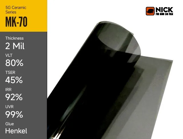 最適な保護のためのプレミアムセラミックティントフィルムと車用ウィンドウフィルム